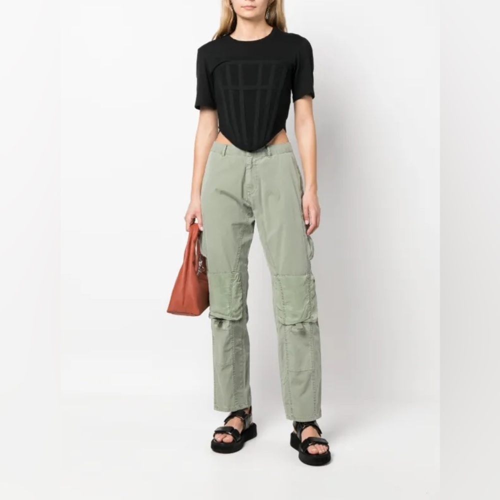 John Elliot Women’s cargo strait leg pants in green, size XS. Perfect condition